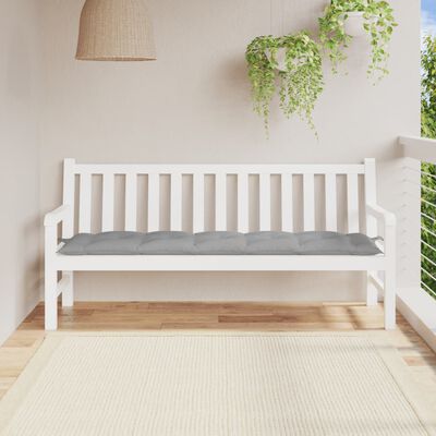vidaXL Garden Bench Cushion Grey 180x50x7 cm Oxford Fabric