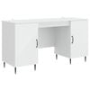 vidaXL Desk with Shelf White 142.5 x 50 x 75 cm Engineered Wood