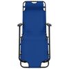 vidaXL Folding Sun Loungers 2 pcs with Footrests Steel Blue