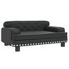 vidaXL Dog Bed Black 70x45x30 cm Faux Leather