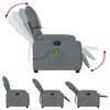 vidaXL Electric Massage Recliner Chair Grey Faux Leather