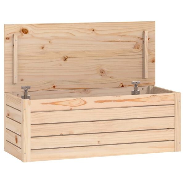 vidaXL Storage Box 89x36.5x33 cm Solid Wood Pine