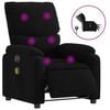 vidaXL Electric Massage Recliner Chair Black Fabric