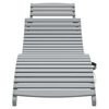 vidaXL Sun Loungers 2 pcs with Table Grey Solid Wood Acacia