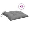 vidaXL Chair Cushions 4 pcs Grey 40x40x7 cm Oxford Fabric