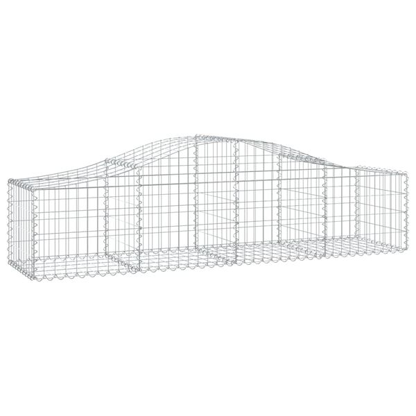 vidaXL Arched Gabion Baskets 40 pcs 200x50x40/60 cm Galvanised Iron