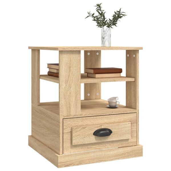 vidaXL Side Table Sonoma Oak 50x50x60 cm Engineered Wood