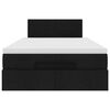 vidaXL Ottoman Bed with Mattress Black King Single Fabric