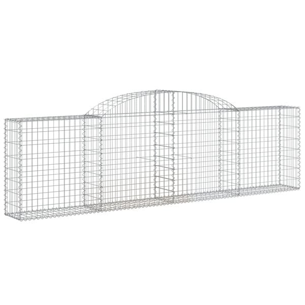 vidaXL Arched Gabion Baskets 6 pcs 300x30x80/100 cm Galvanised Iron