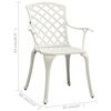 vidaXL Garden Chairs 4 pcs Cast Aluminium White