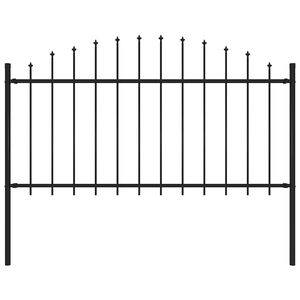 vidaXL Garden Fence "Woerden" with Spear Top Steel 170x150 cm Black