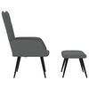 vidaXL Relaxing Chair with a Stool Dark Grey Fabric