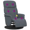 vidaXL Massage Recliner Chair with Footrest Dark Grey Velvet