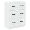 vidaXL Drawer Cabinet 66 x 34.5 x 87 cm Engineered Wood White
