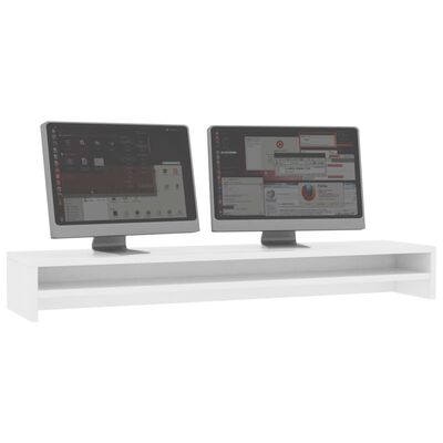 vidaXL Monitor Stand White 100x24x13 cm Engineered Wood