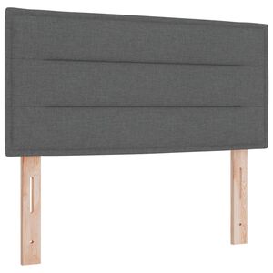 vidaXL LED Headboard with LED Strip Lights Dark Grey 100 cm Fabric
