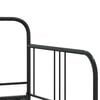 vidaXL Daybed with Trundle without Mattress Black 92x187 cm Single Metal