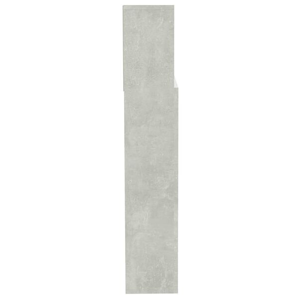 vidaXL Headboard Cabinet Concrete Grey 200x19x103.5 cm