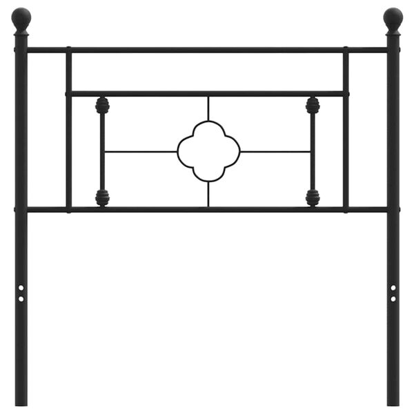 vidaXL Metal Replace Headboard Black 90 cm