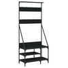 vidaXL Clothes Rack with Shoe Storage Black 80x40x184 cm