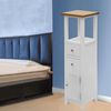 vidaXL Tall Chest of Drawers 26x26x94 cm Solid Oak Wood