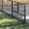 vidaXL Dog Kennel Black 28 m&sup2; Steel