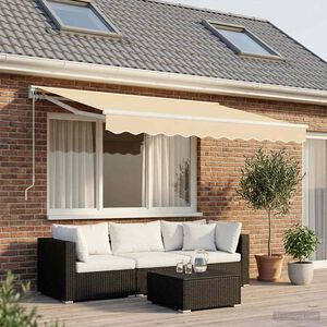 vidaXL Awning Replacement Fabric Cream 300x250 cm Polyester