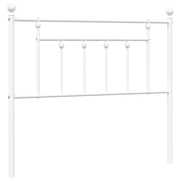 vidaXL Metal Headboard White 107 cm