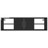 vidaXL Wall Shelf High Gloss Black 102x30x29 cm Engineered Wood