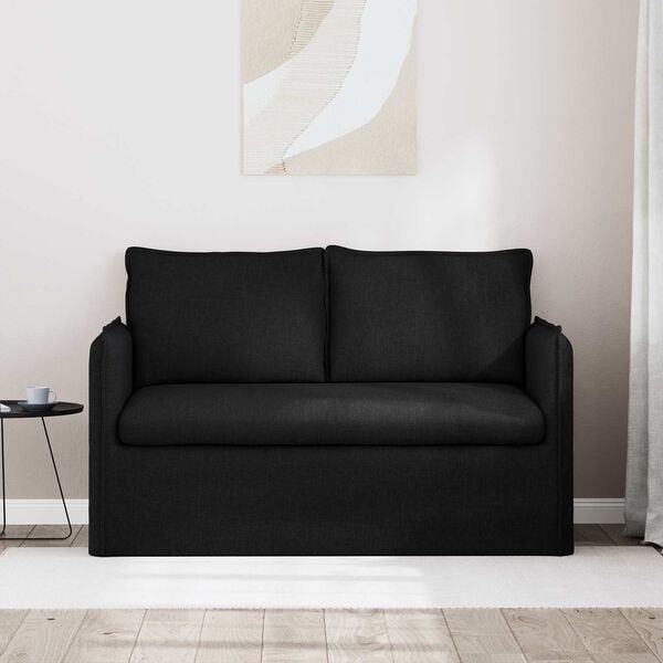 vidaXL Sofa Black 136 x 82 x 85 cm Fabric