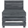 vidaXL Garden Pallet Sofa Wood Grey