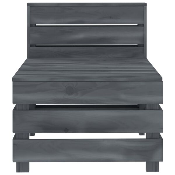 vidaXL Garden Pallet Sofa Wood Grey