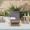 vidaXL Sun Lounger with Cushions 55x199x30 cm Bamboo