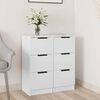 vidaXL Sideboards 2 pcs White 30x30x70 cm Engineered Wood