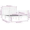 vidaXL Bed Frame without Mattress 150x200 cm King Size Solid Wood