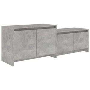 vidaXL TV Cabinet | Concrete grey | Engineered wood | Large | TV Cabinet