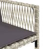 vidaXL Garden Chairs with Cushions 4 pcs Light Grey Poly Rattan
