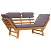 vidaXL 2-in-1 Garden Daybed with Cushion 190 cm Solid Acacia Wood