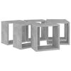 vidaXL Wall Cube Shelves 6 pcs Concrete Grey 26x15x26 cm