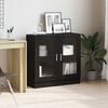 vidaXL Book Cabinet Black Oak 82.5 x 30.5 x 80 cm Engineered Wood