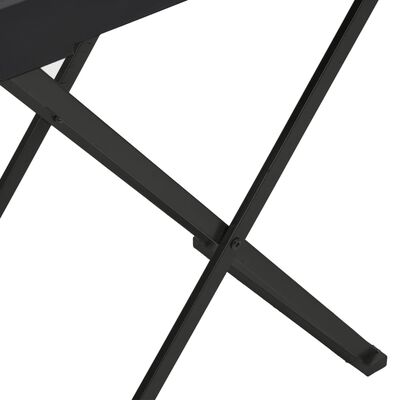 vidaXL Folding Table Black 48x34x61 cm MDF
