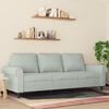 vidaXL 3-Seater Sofa Light Grey 180 cm Velvet