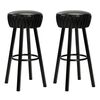 vidaXL Bar Chairs 2 pcs Black Faux Leather