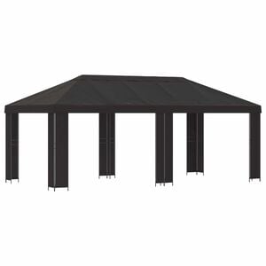 vidaXL Garden Gazebo 6 x 3 m Anthracite Polyester and Steel 190 gsm