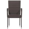 vidaXL Stackable Outdoor Chairs 2 pcs Poly Rattan Brown