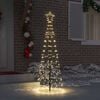 vidaXL LED Christmas Tree with Ground Spikes Warm White 250 cm Iron