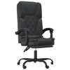vidaXL Massage Reclining Office Chair Black Faux Leather