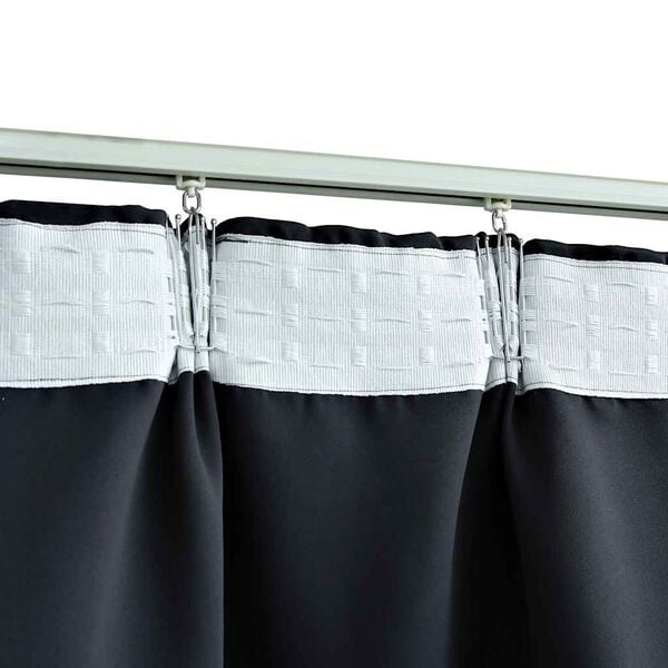 vidaXL Blackout Curtain with Hooks Anthracite 290x245 cm