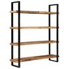 vidaXL 4-Tier Bookcase 160x40x180 cm Rough Mango Wood