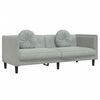 vidaXL 2 Piece Sofa Set with Pillows Dark Grey Velvet